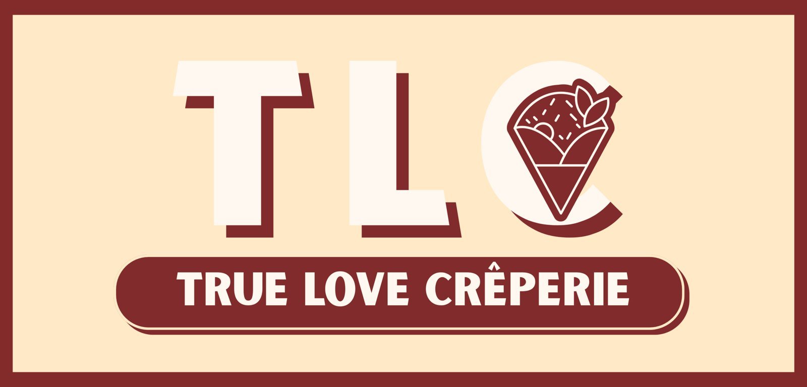True Love Creperie brand artwork